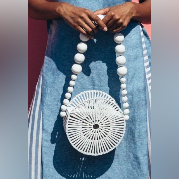 Cult Gaia Luna Shoulder Bag in White - Picture 1 of 12